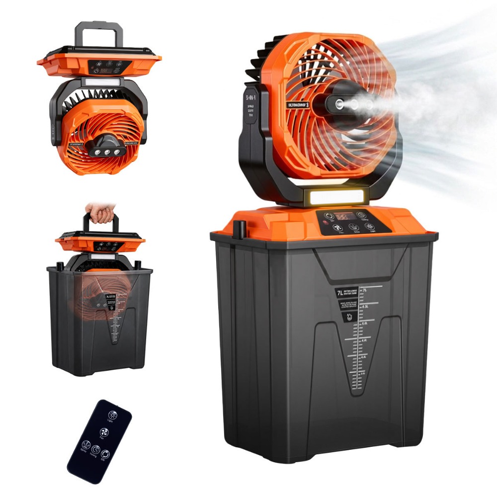Outdoor Camping Misting Fan - Ventilador de camping con tanque de