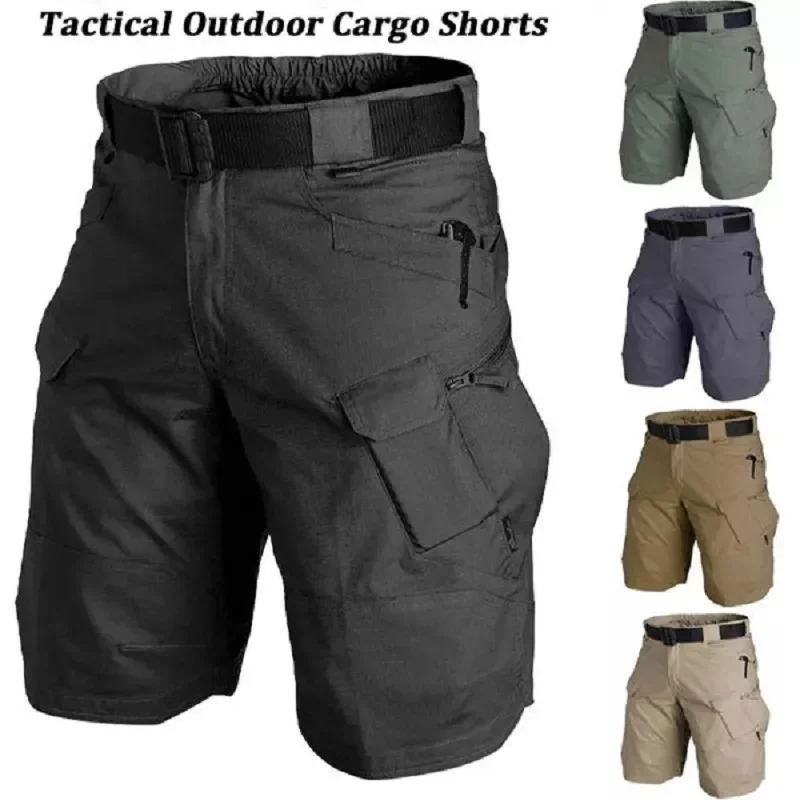 Urban Outdoor Camping - Pantalones Cortos Tácticos IX7 para Hombre,
