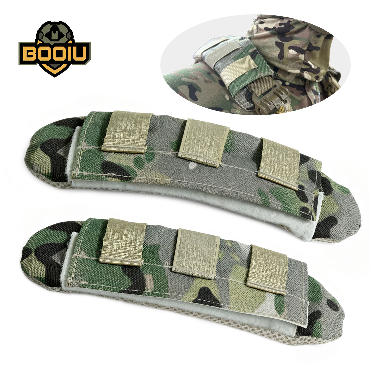 Outdoor Camping Vest - BOOIU, 2 uds., chaleco táctico, hombrera,