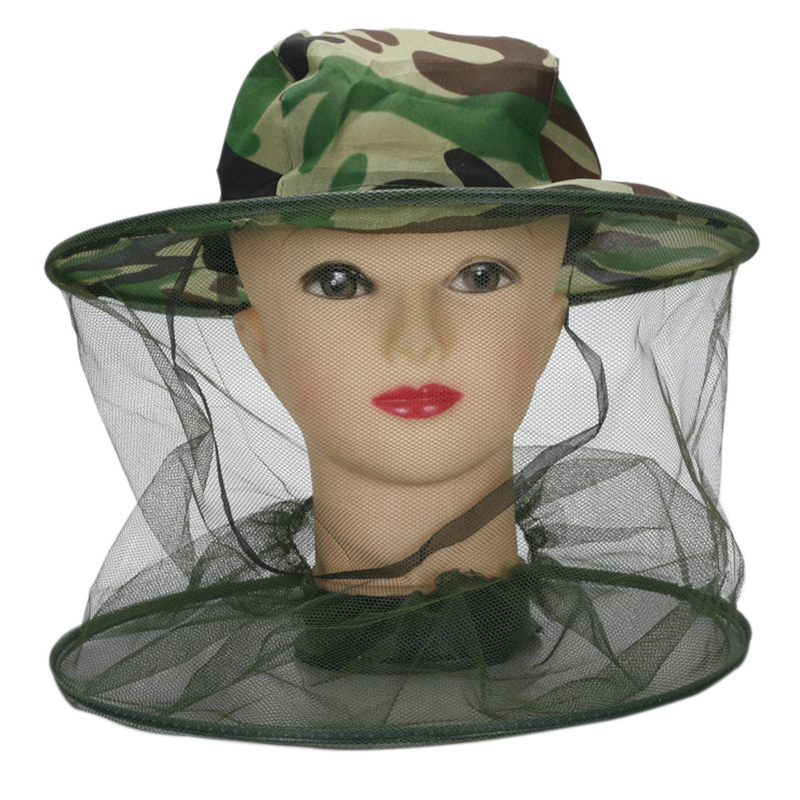 Outdoor Camping Mosquito Net - Gorra de Pesca Antimosquitos con Malla