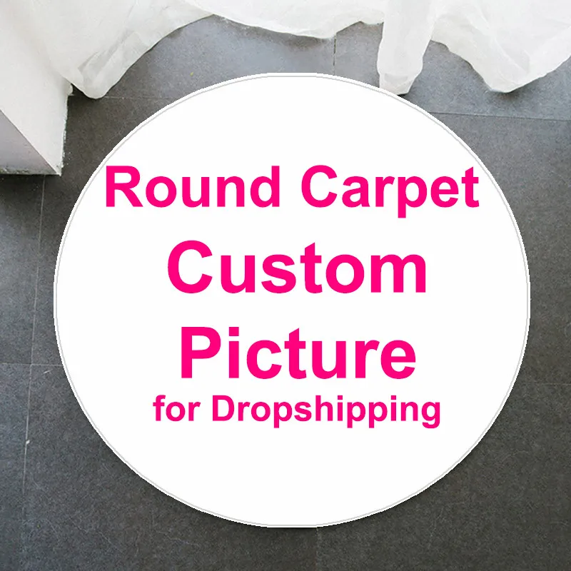 Camping Outdoor Or Indoor - Alfombra antideslizante circular personalizada con logo