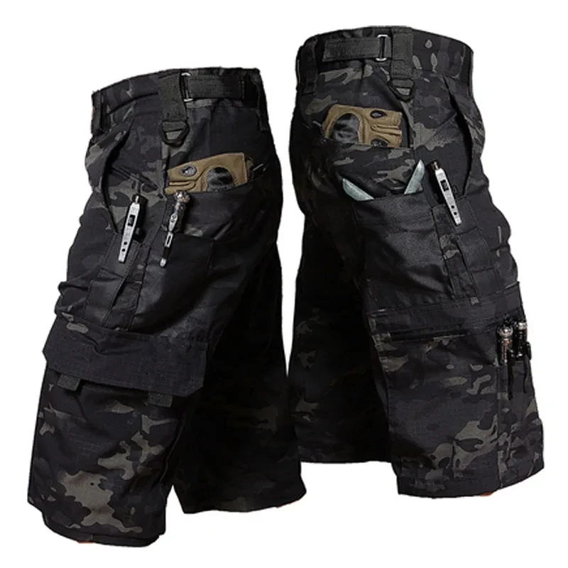 Urban Outdoor Camping - Pantalones cortos militares urbanos para hombre,