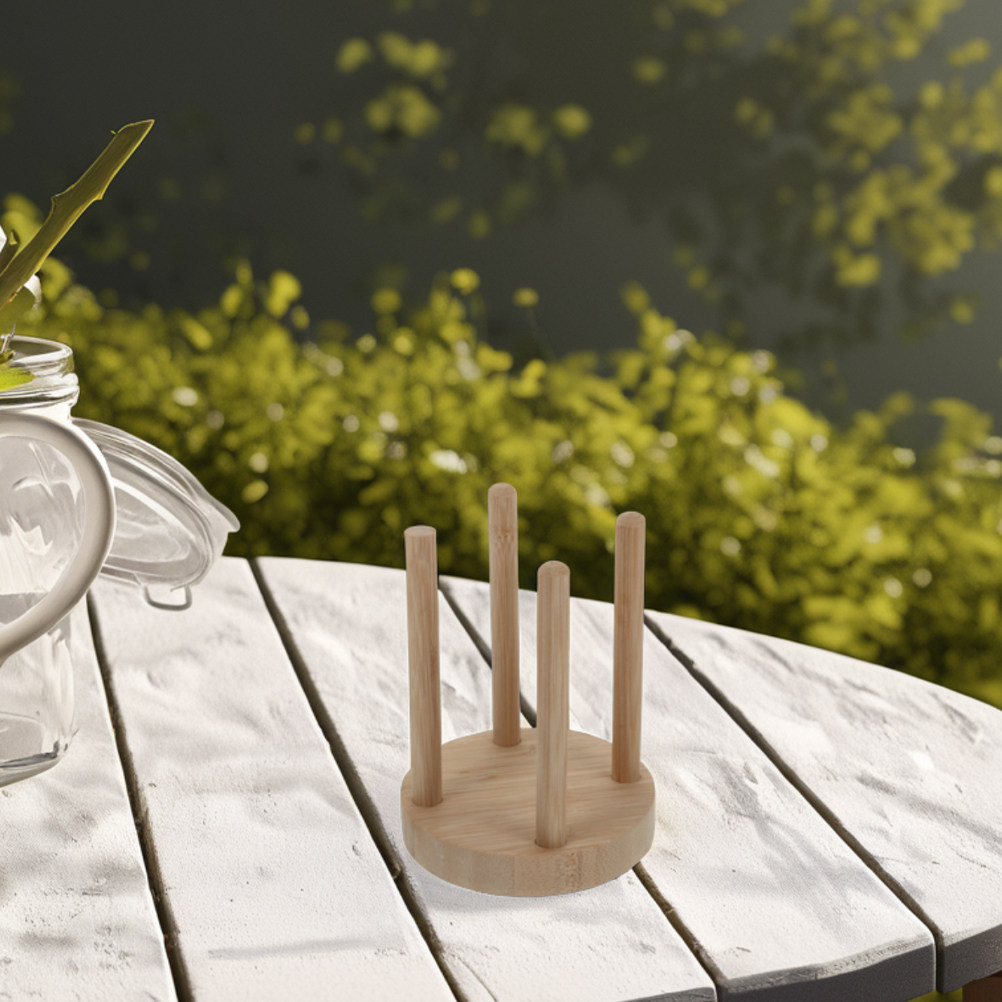 Outdoor Camping Store - Portavasos Compacto de Madera para Actividades
