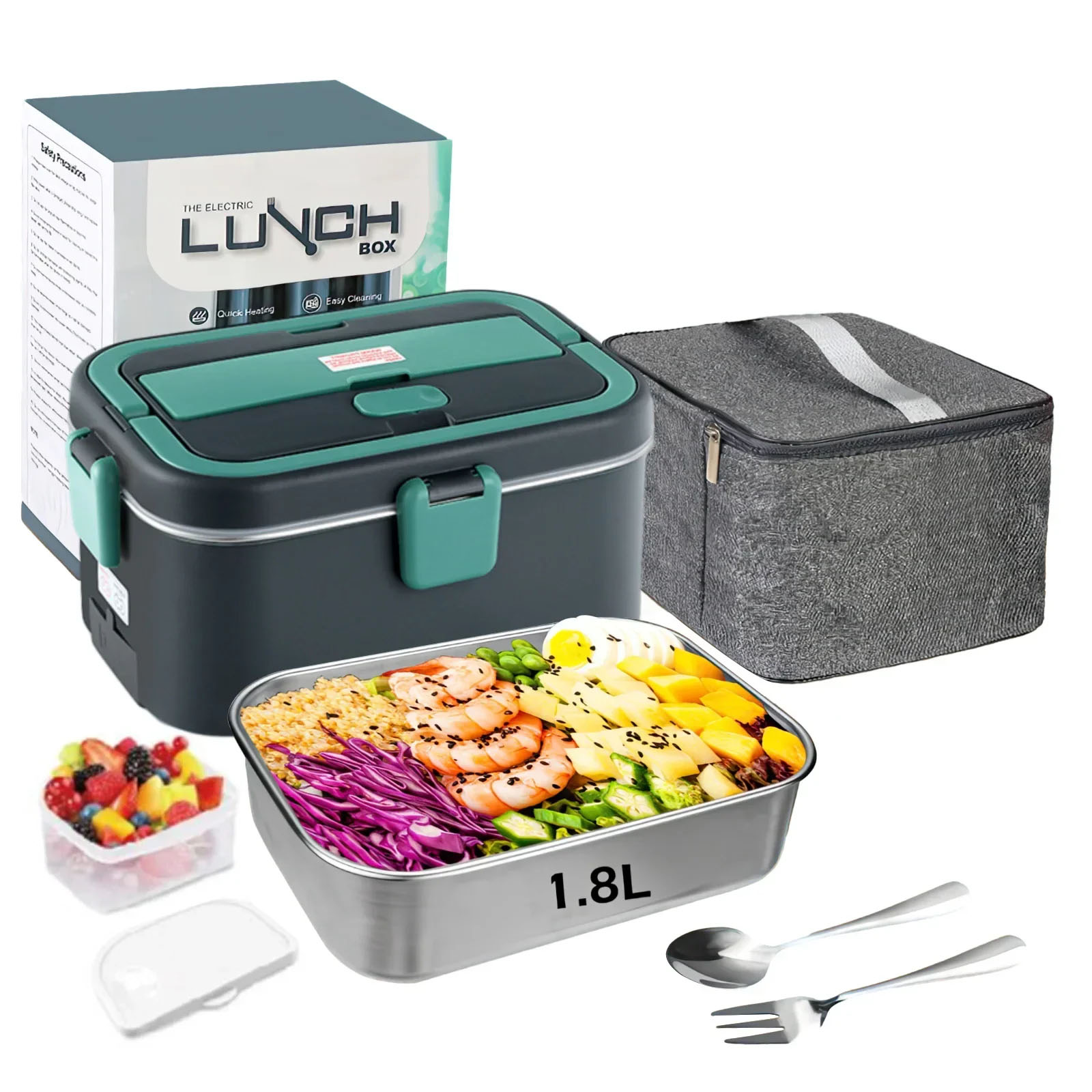 Outdoor Camping Heater - Fiambrera eléctrica calentador de alimentos 1,8