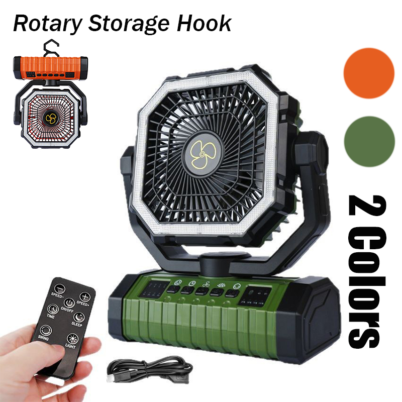Outdoor Camping Misting Fan - Ventilador de Camping Recargable de 20000