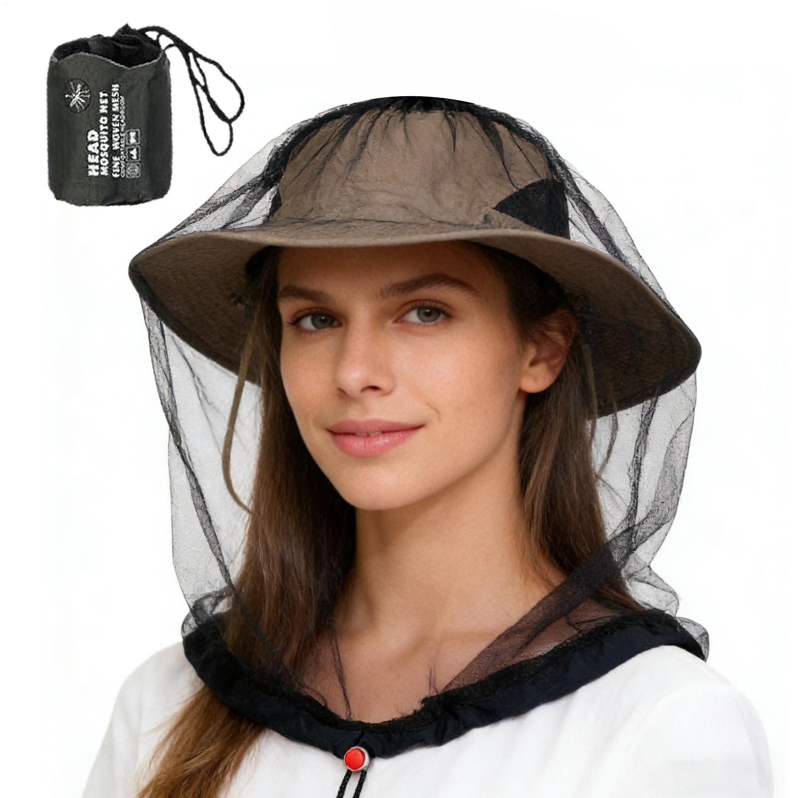 Outdoor Camping Mosquito Net - Red de mosquitera transpirable con cordón,