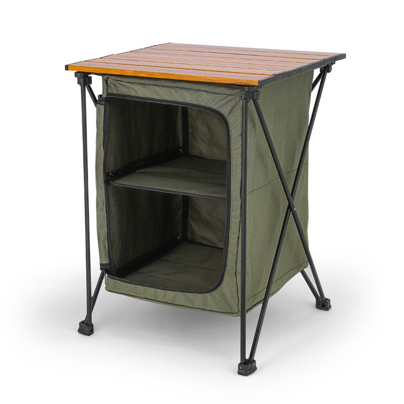Outdoor Camping Table With Storage - Gabinete de Almacenamiento Plegable de Aleación