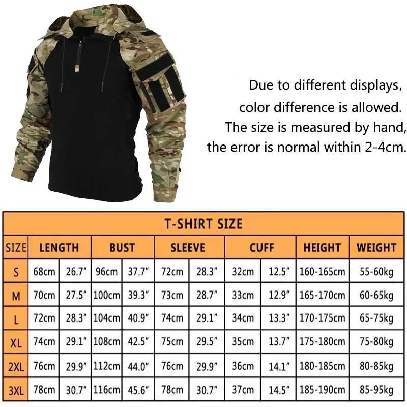 Camping Outdoor Clothing - Camisetas Tácticas de Camuflaje, Camiseta de
