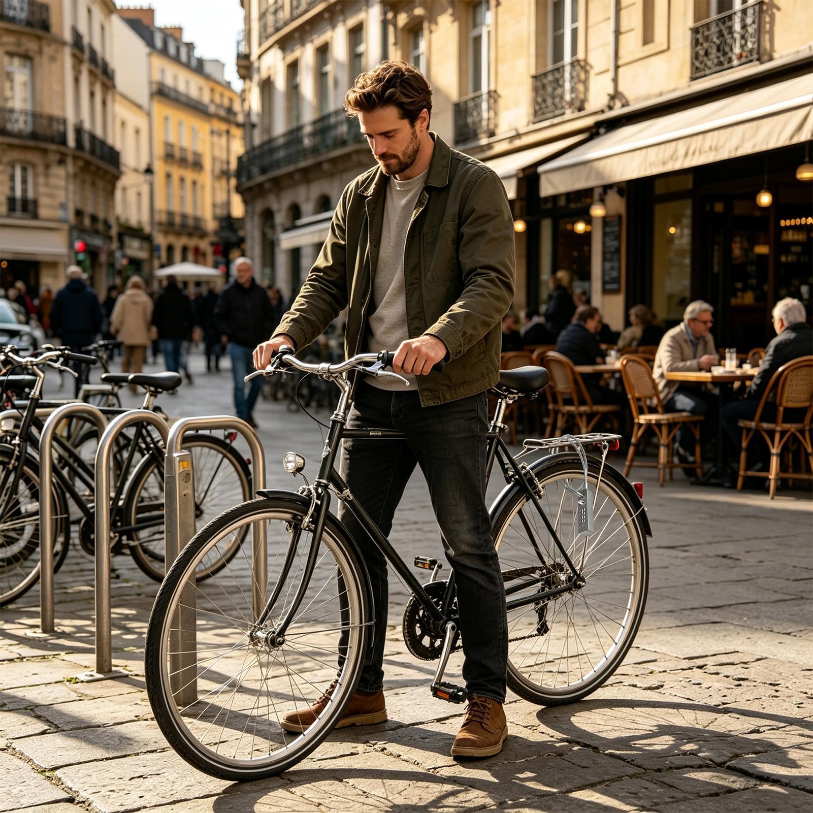 Urban Outdoor Camping - Candado para bicicleta con combinación, cable