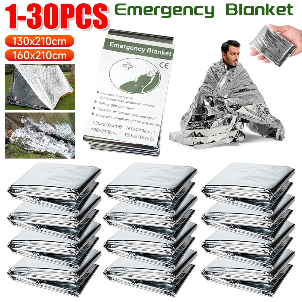 Outdoor Camping Mat Waterproof - 1-30 Uds manta de emergencia supervivencia