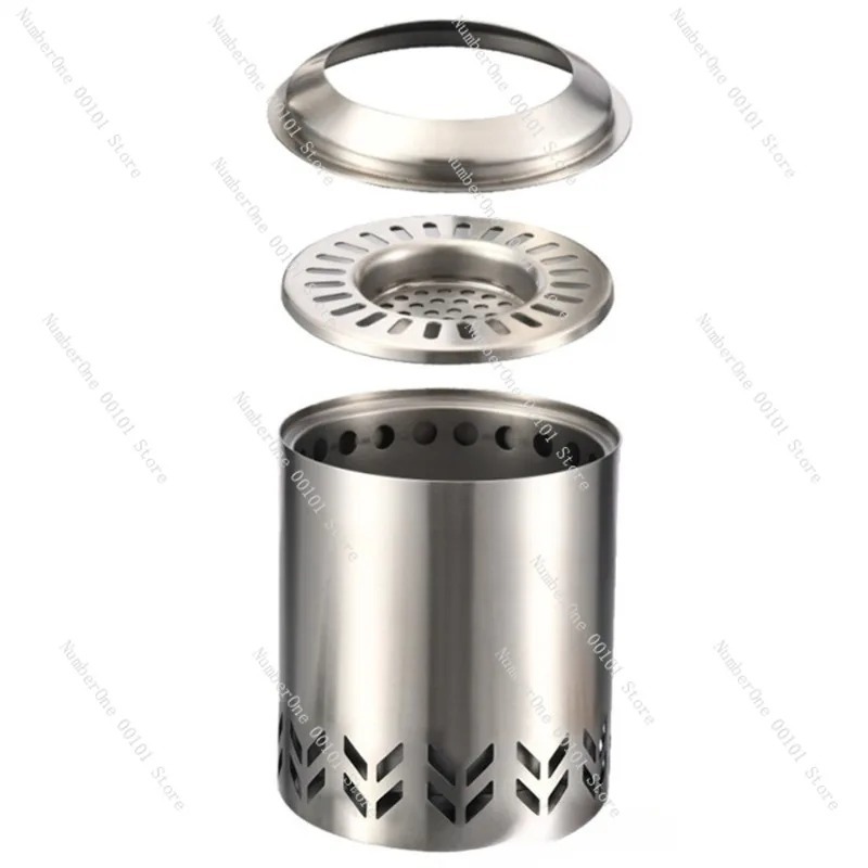 Estufa de fuego de acero inoxi - Outdoor Camping Wood Burning Stove reseña y precio