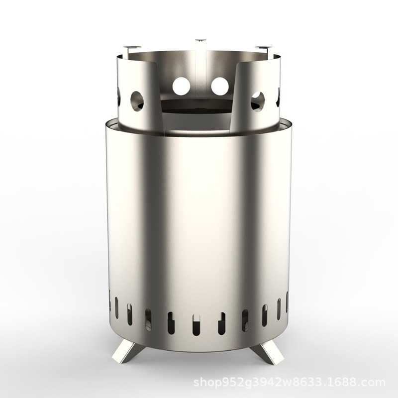 Estufa de fuego de acero inoxi - Outdoor Camping Wood Burning Stove reseña y precio