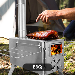 Estufa de leña para camping de - Outdoor Camping Wood Burning Stove reseña y precio