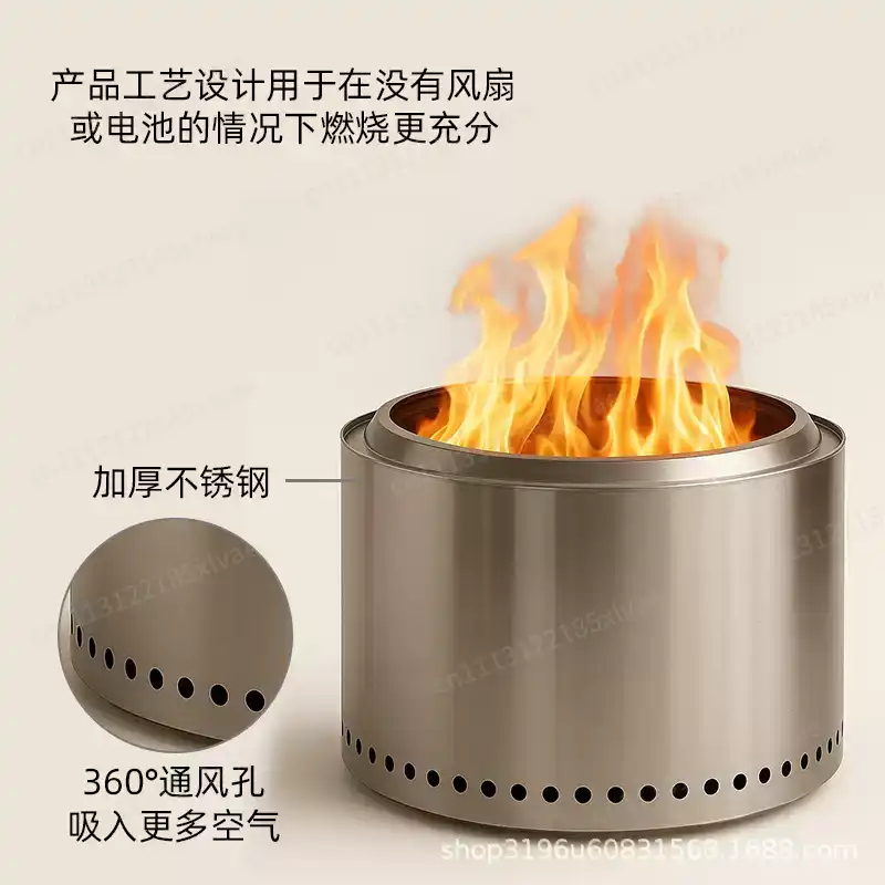 Estufa de Leña Grande de Acero - Outdoor Camping Wood Burning Stove reseña y precio