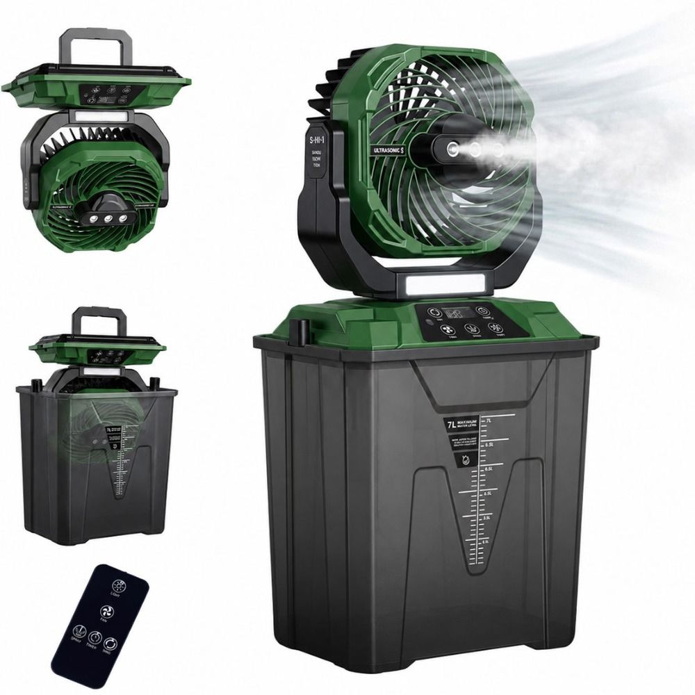 Ventilador de camping con tanq - Outdoor Camping Misting Fan reseña y precio