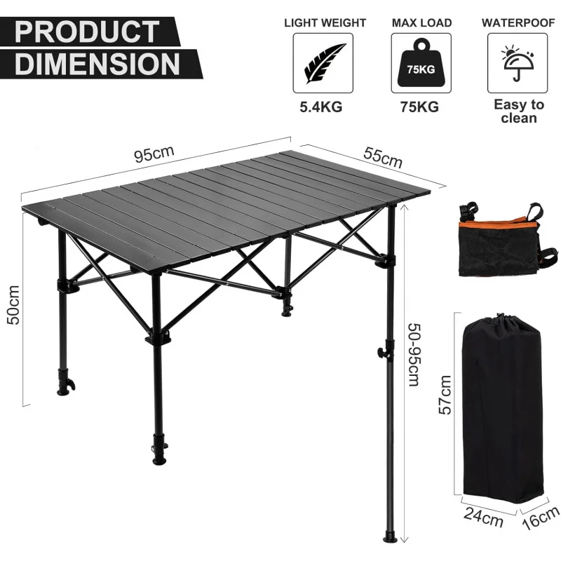 Mesa de Camping Plegable con C - Outdoor Camping Table With Storage reseña y precio