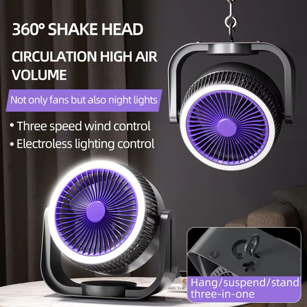 Ventilador portátil recargable - Outdoor Camping Misting Fan reseña y precio