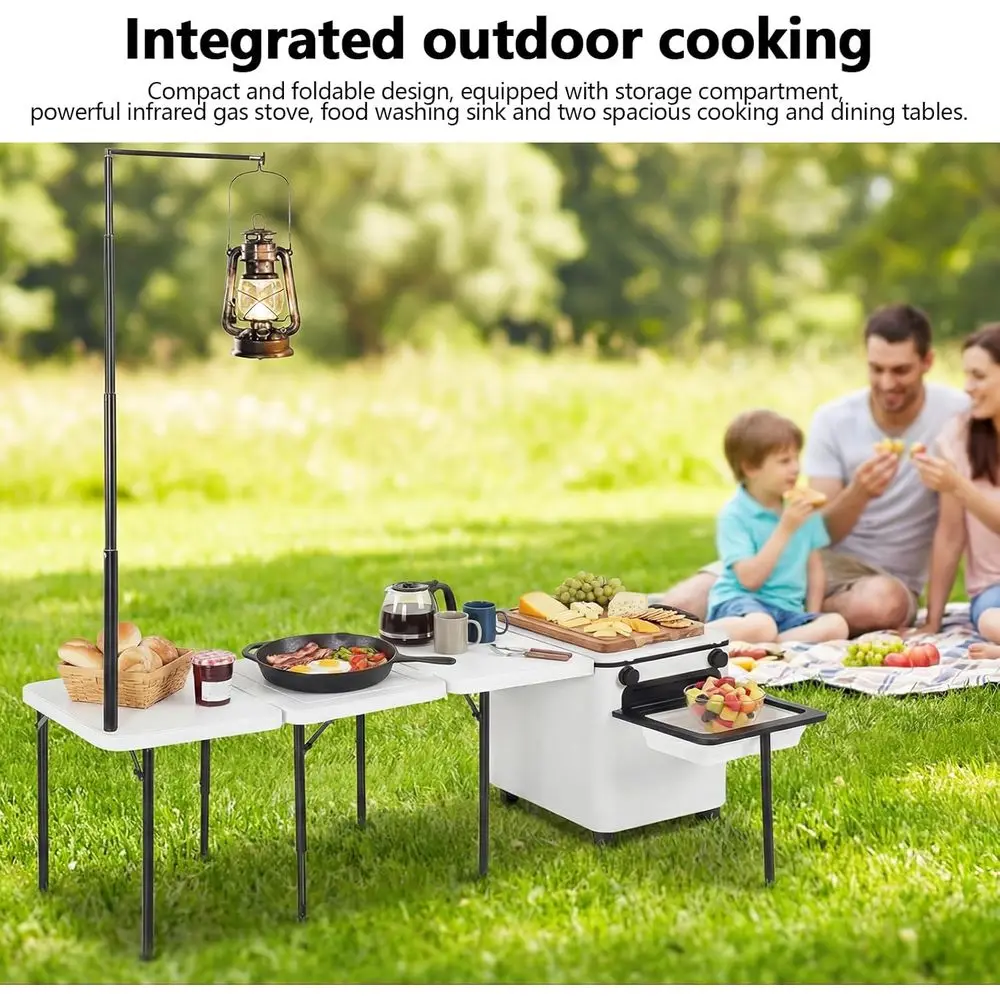 Mesa de Cocina Plegable Portát - Outdoor Camping Table With Storage reseña y precio