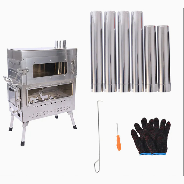 Estufa de leña portátil de ace - Outdoor Camping Wood Burning Stove reseña y precio