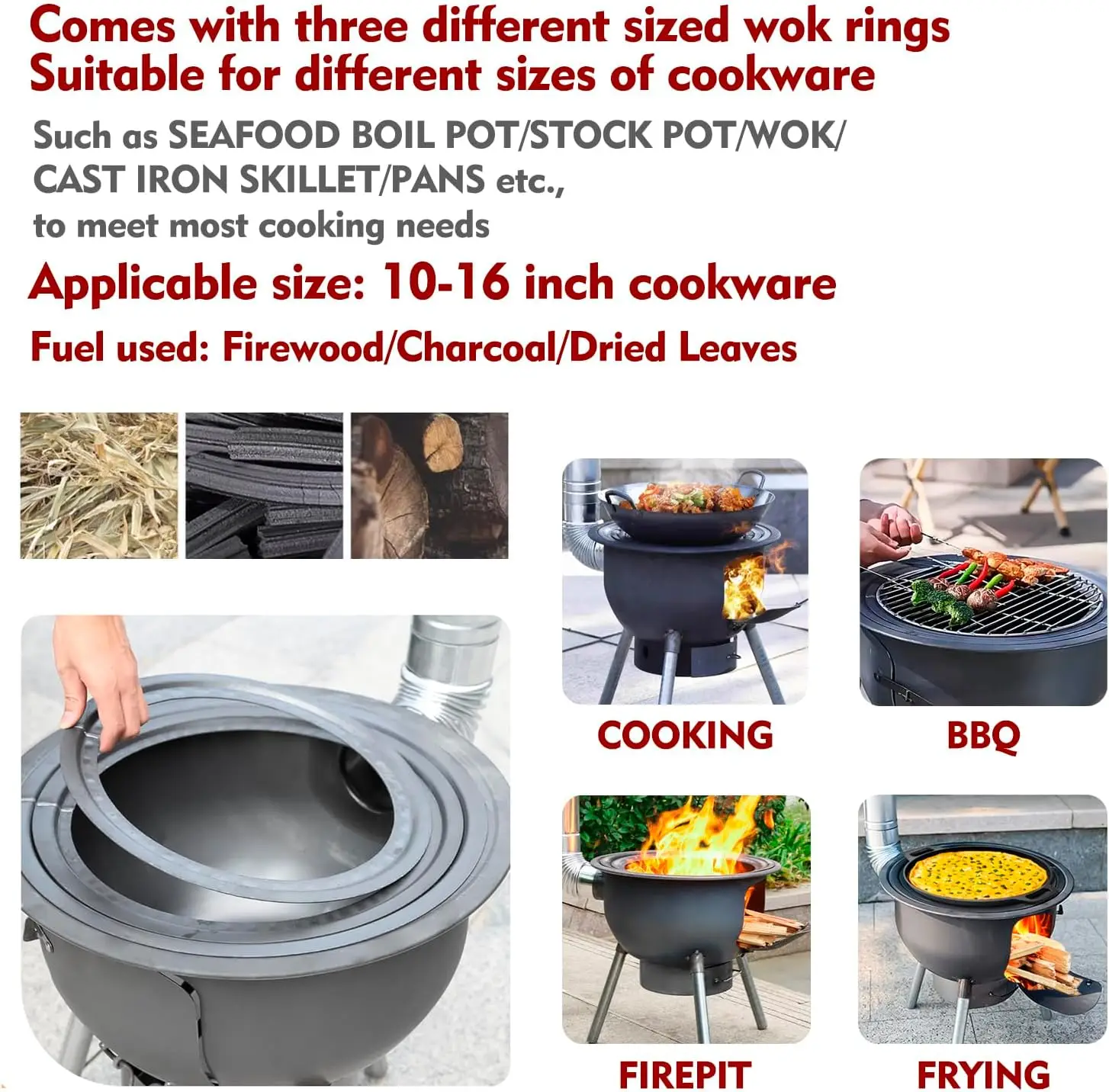 Estufa de leña multifunción co - Outdoor Camping Wood Burning Stove reseña y precio