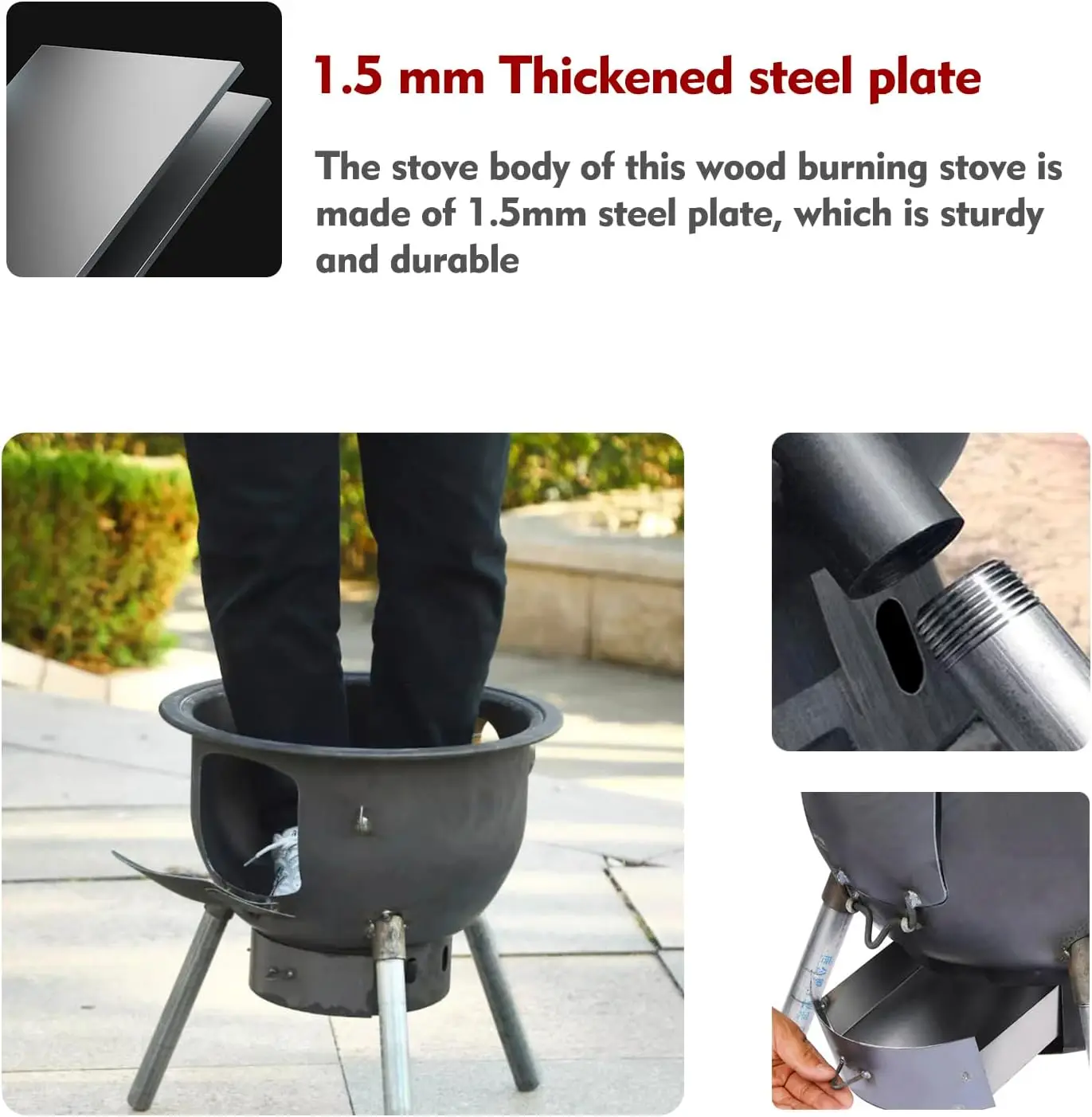 Estufa de leña multifunción co - Outdoor Camping Wood Burning Stove reseña y precio