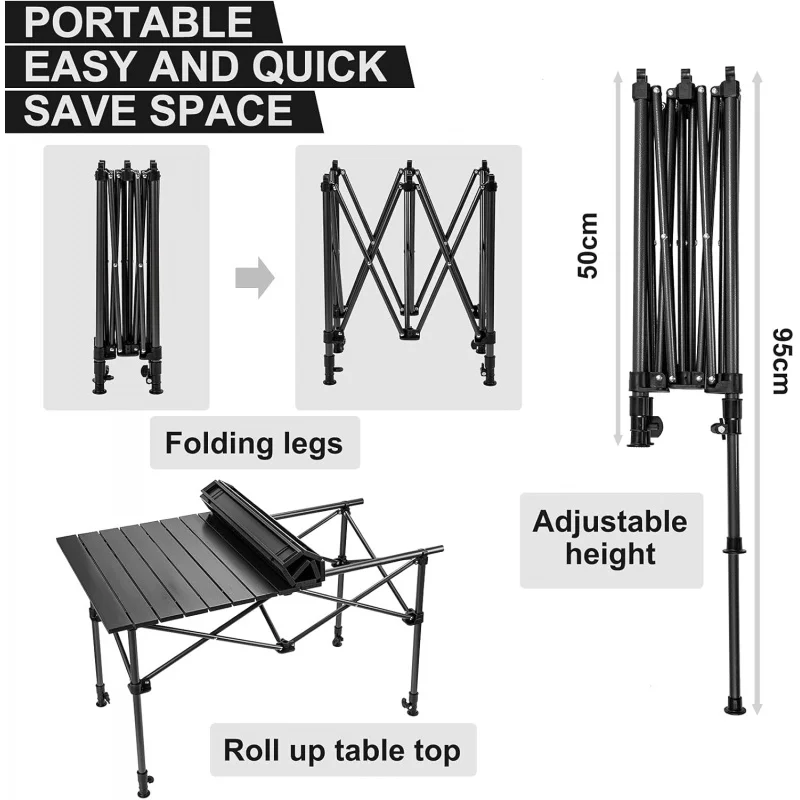 Mesa de Camping Plegable con C - Outdoor Camping Table With Storage reseña y precio