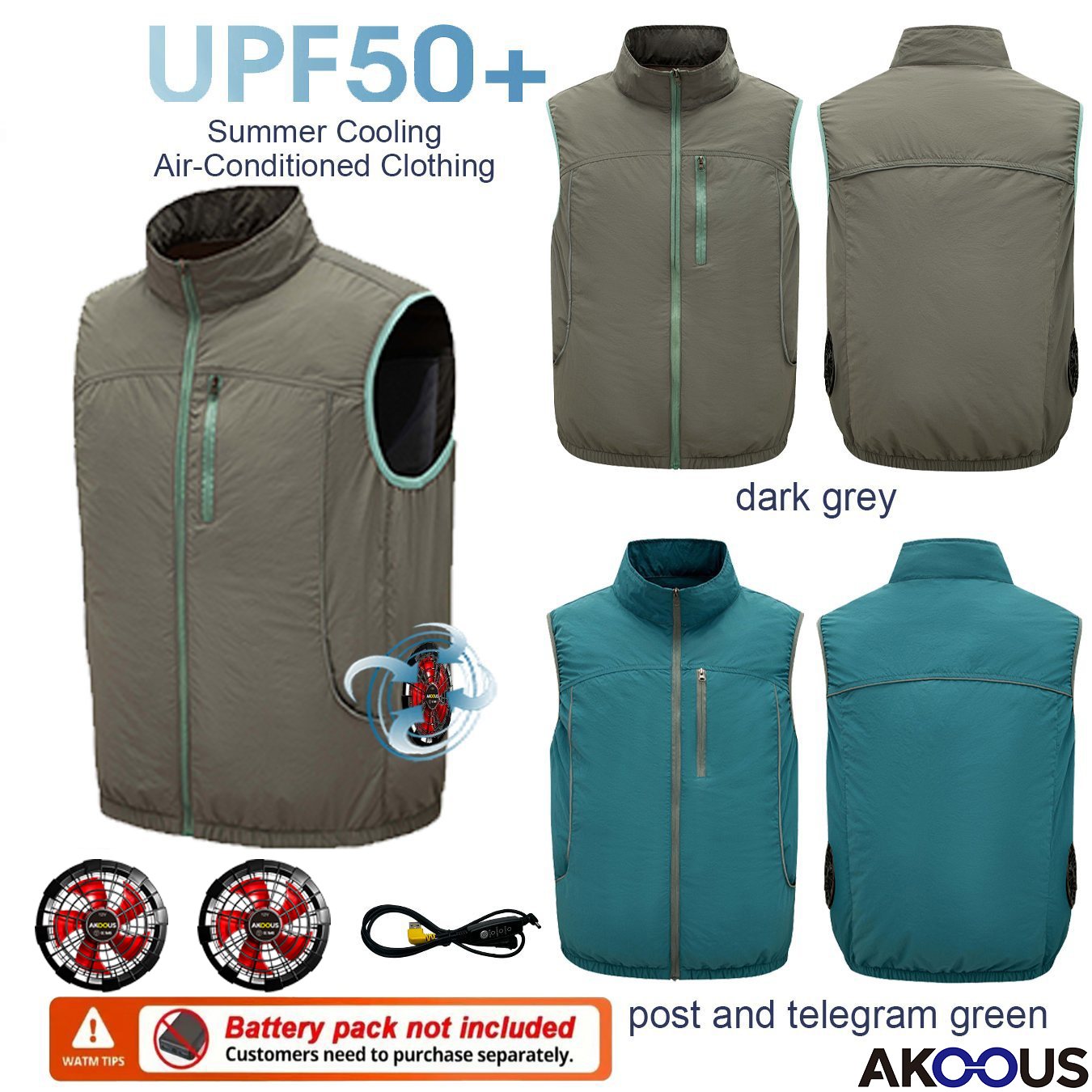 Chaleco Refrigerante USB 12V 5 - Outdoor Camping Air Conditioner reseña y precio