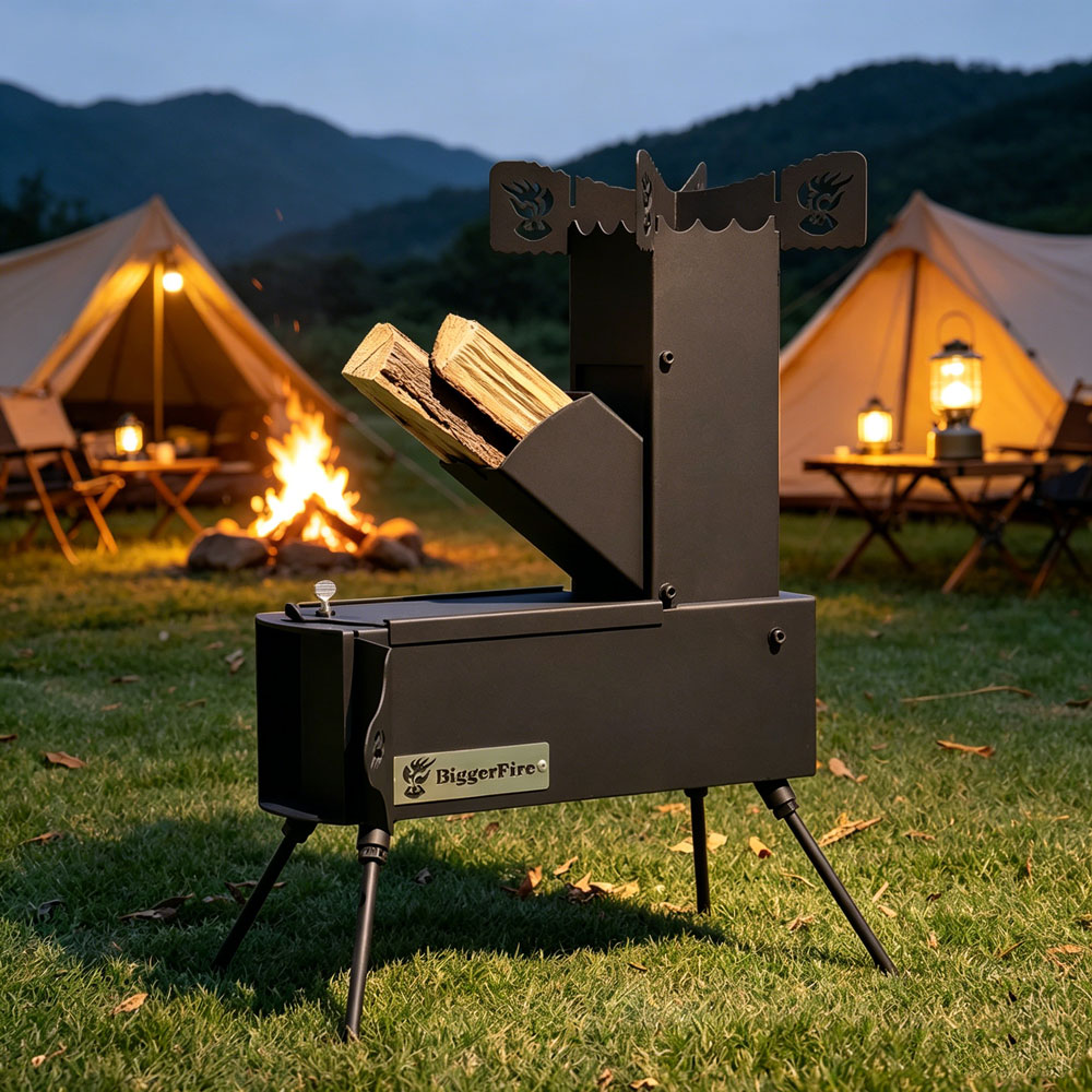 Estufa Rocket Portátil para Co - Outdoor Camping Wood Burning Stove reseña y precio