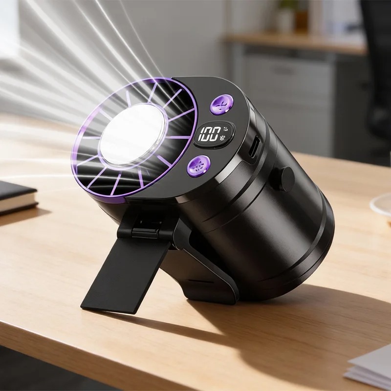 Ventilador de cintura portátil - Outdoor Camping Misting Fan reseña y precio