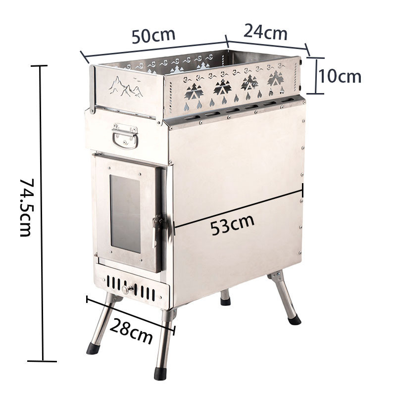 Estufa de sauna portátil de le - Outdoor Camping Wood Burning Stove reseña y precio