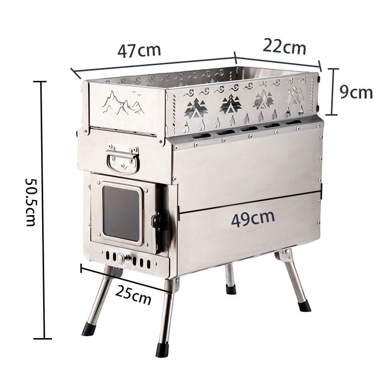 Estufa de sauna portátil de le - Outdoor Camping Wood Burning Stove reseña y precio