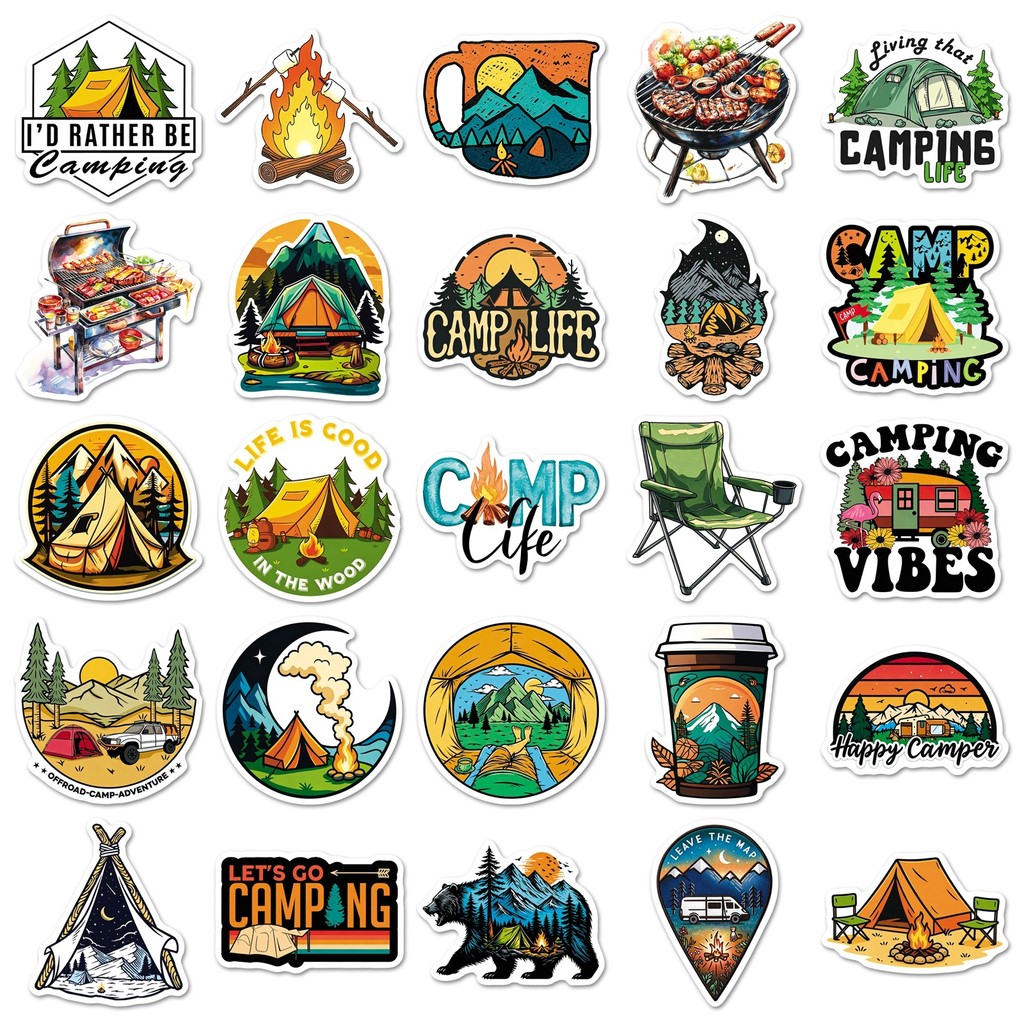 50 Hojas de Adhesivos Impermea - Outdoor Camping Store reseña y precio