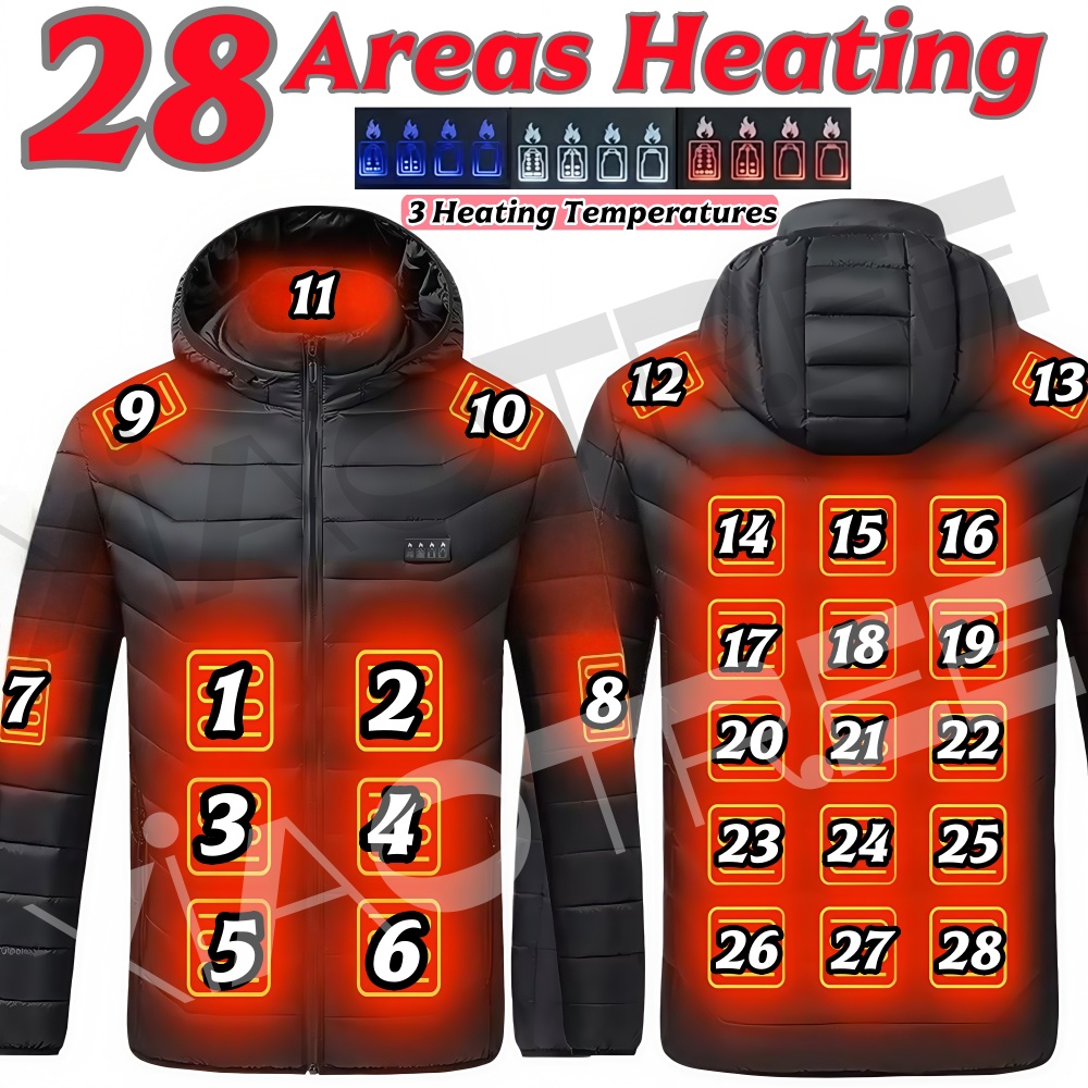 Chaqueta calefactora de 28 áre - Camping Outdoor Clothing reseña y precio