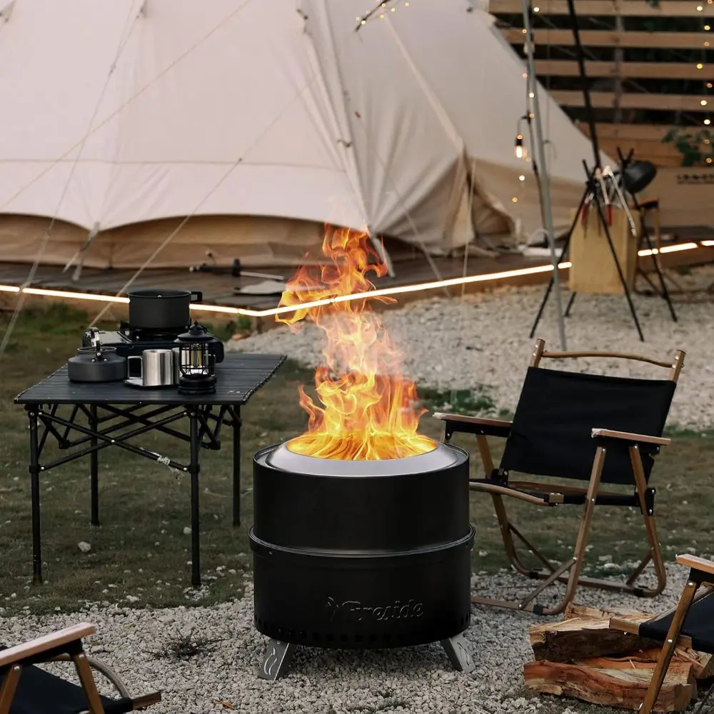 Estufa de Camping Portátil de  - Outdoor Camping Wood Burning Stove reseña y precio