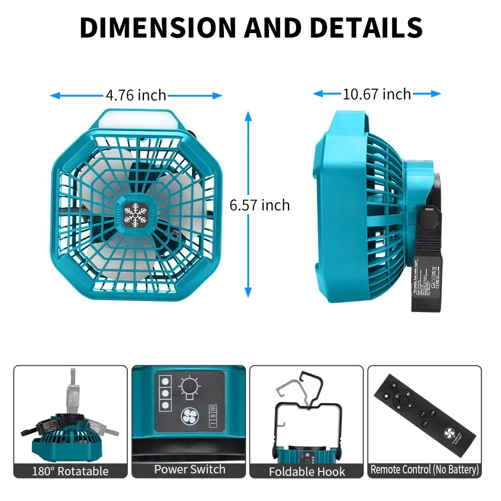 Ventilador portátil para exter - Outdoor Camping Misting Fan reseña y precio