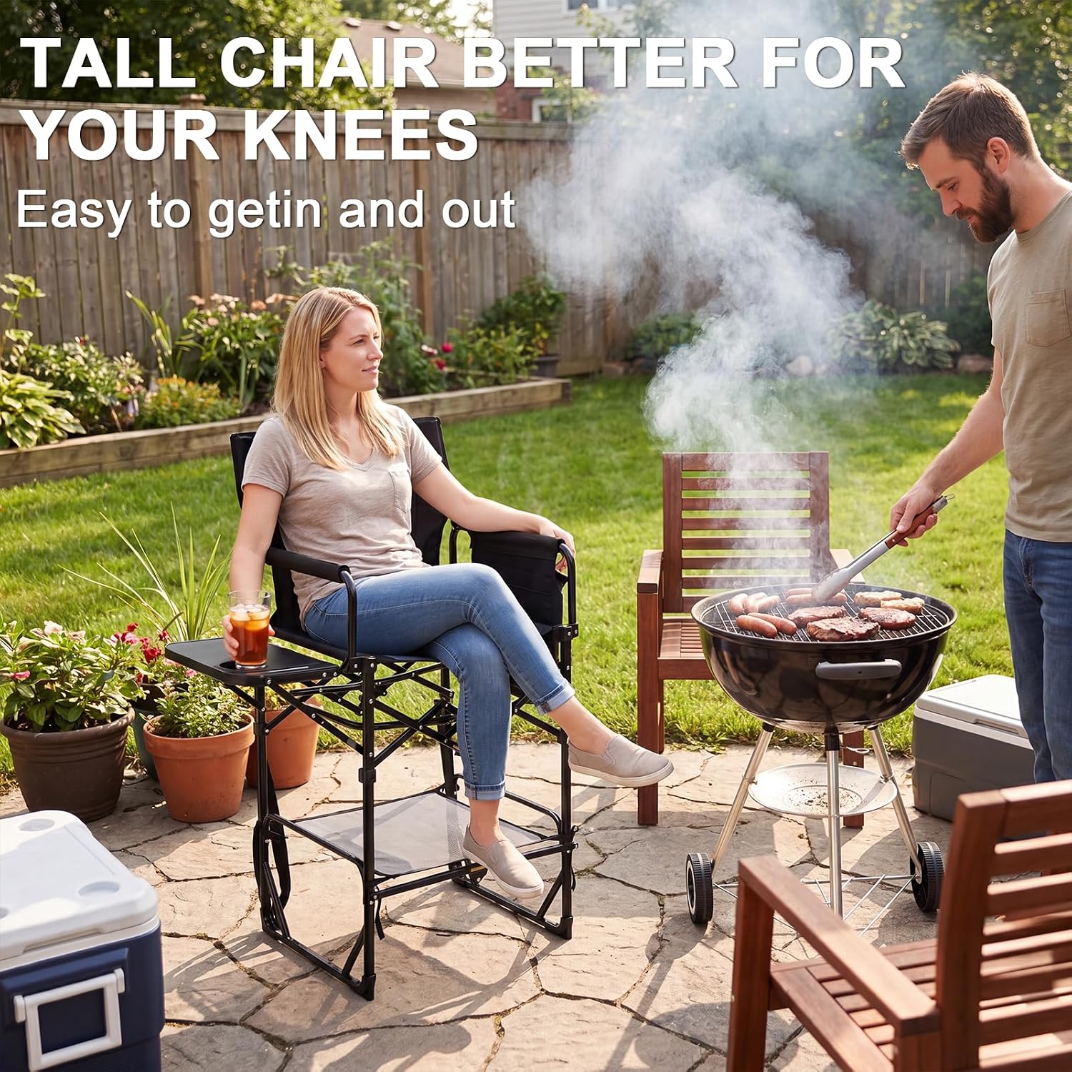Paquete de 2 Sillas de Directo - Outdoor Camping Table With Storage reseña y precio