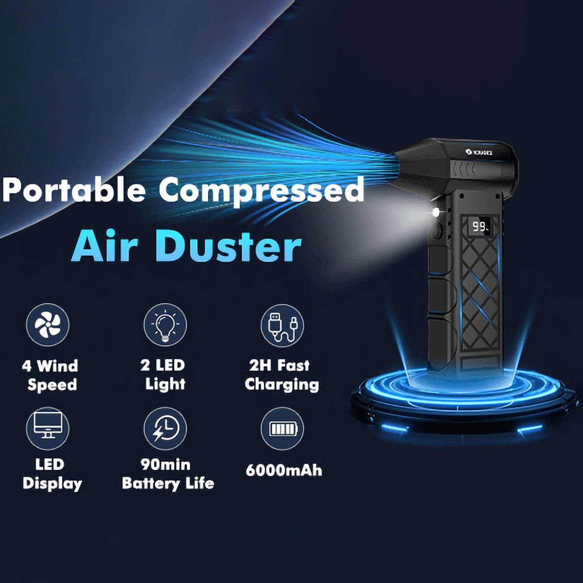 Ventilador turbo de alta veloc - Outdoor Camping Misting Fan reseña y precio