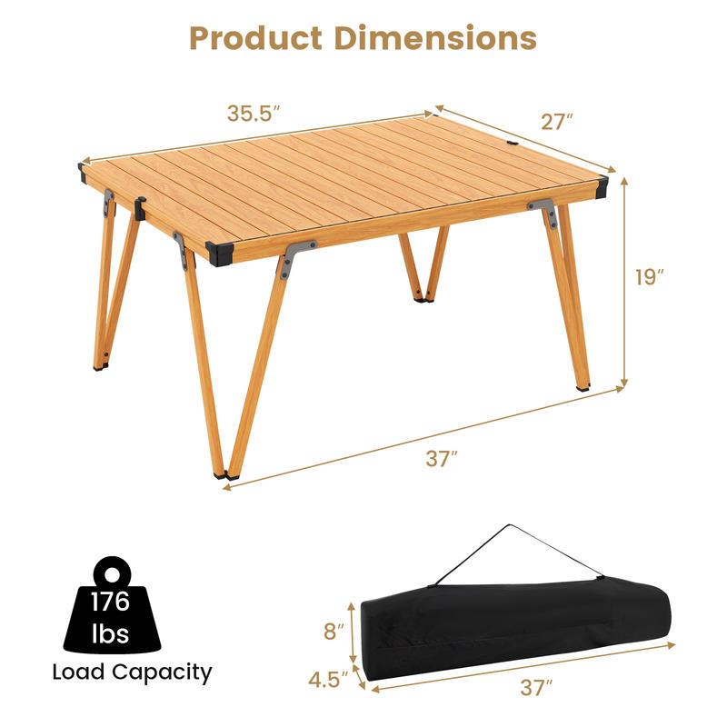Mesa de Picnic Plegable Indivi - Outdoor Camping Table With Storage reseña y precio